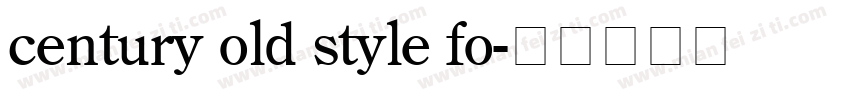 century old style fo字体转换